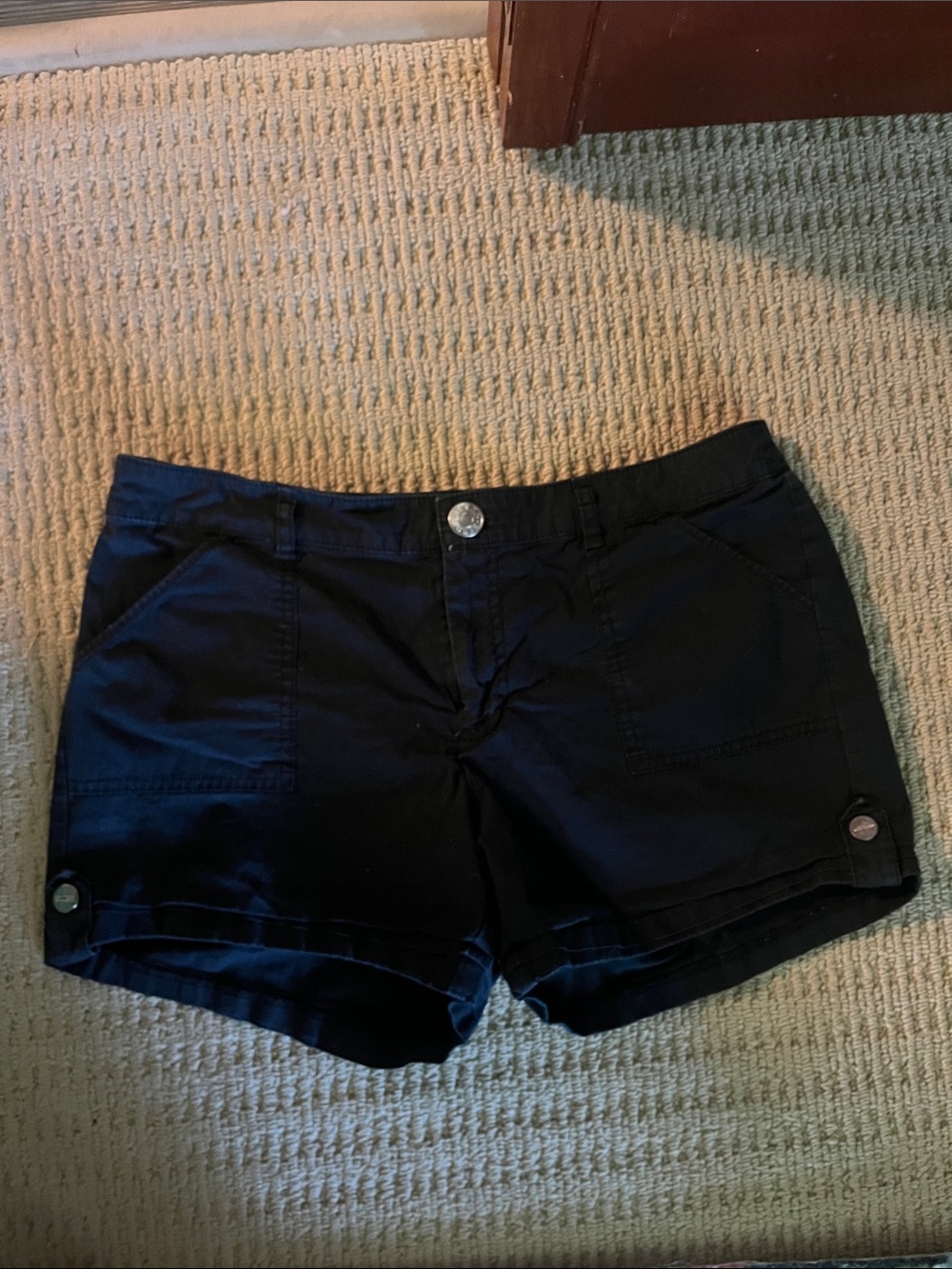 Guess Black Women's Cotton Bermuda Shorts